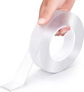 Simple Fix Dubbelzijdig Plakband - 3m x 5cm - Nano Tape - Grip Tape - Plakkers - Kleefband - Transparant - Herbruikbaar
