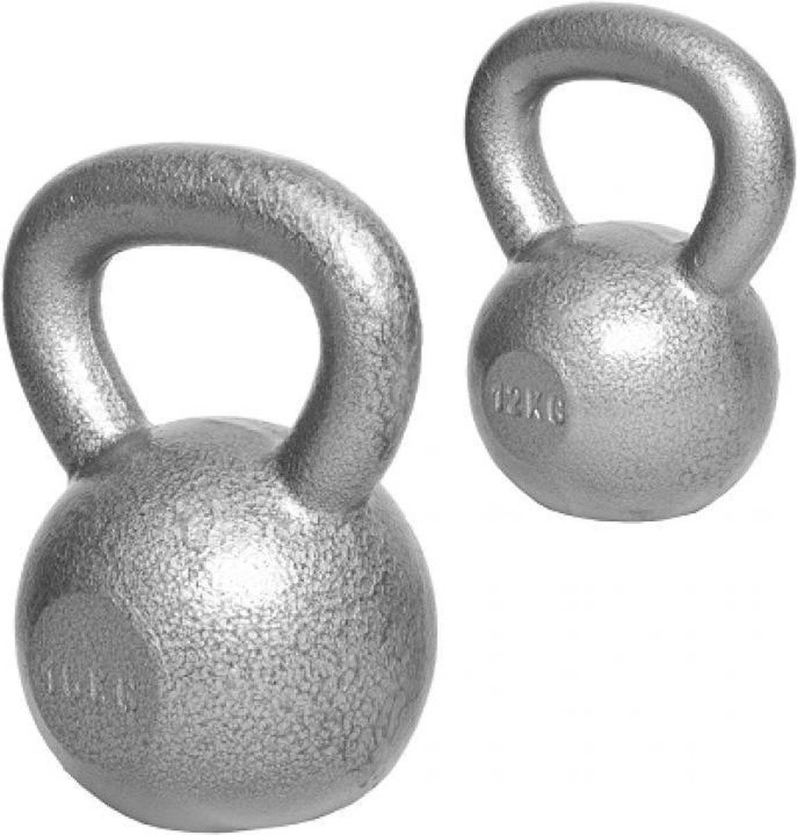 Voordeelset kettlebells 12 en 16 kg gietijzer