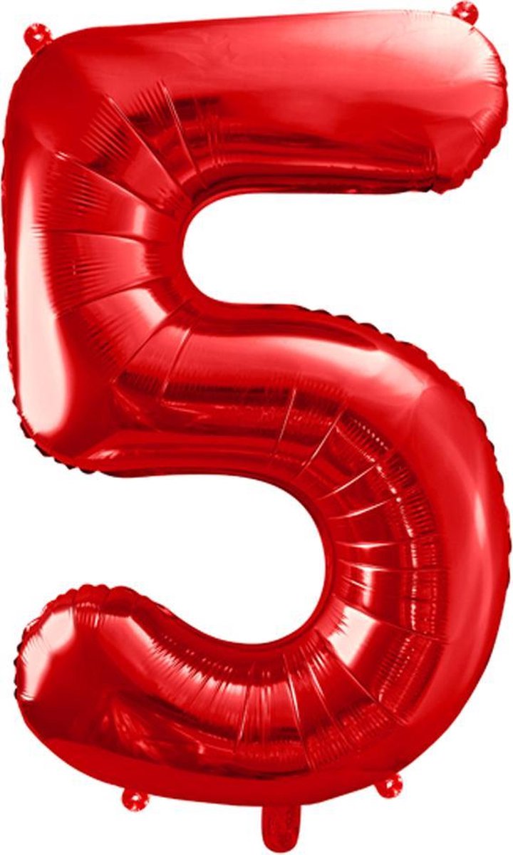 Cijfer 5 (86 cm) - Rood