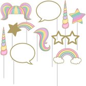 Photo Booth Props Unicorn - 10 stuks