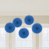 Amscan Waaiers Feestdecoratie 15 Cm 5 Stuks Blauw