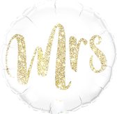Folie ballon ''Mrs'' glitter gold 46cm