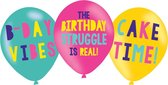 Ballonnen ‘B-Day Vibes’ - 6 stuks