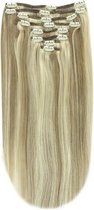 Remy Human Hair extensions straight 18 - bruin / blond 9/613