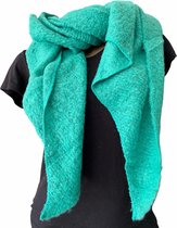 Lange Warme Sjaal - Effen - Omslagdoek - Extra Dikke Kwaliteit - Groen - 195 X 55 cm