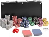 Pokerset 300 Chips Met Koffer Zwart - Poker - Pokerchips - Pokersets - Texas Hold’em - 2 Decks - Aluminium Case Met Sleutels