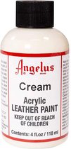Angelus Leather Acrylic Paint - textielverf voor leren stoffen - acrylbasis - Cream - 118ml