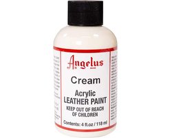 Angelus Leather Acrylic Paint - textielverf voor leren stoffen - acrylbasis - Cream - 118ml