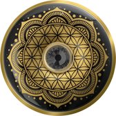 Goebel® - Lotus | Broche "Bloem des Levens Zwart" | Porselein, 5cm, met glaskristallen en echt goud