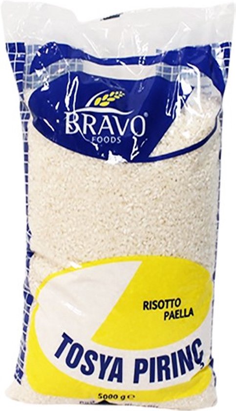 Bravo Tosya Rijst – 5kg – Premium Kwaliteit – Perfect voor Pilav, Risotto en Paella