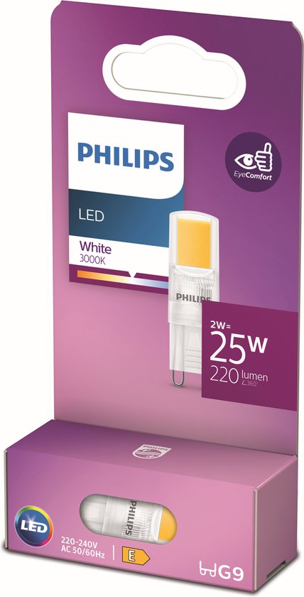 Philips 8719514303713, 2 W, 25 W, G9, 220 lm, 15000 h, Blanc