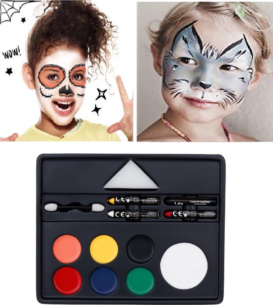 Kit de maquillage facial pour enfants, peinture pour le visage d