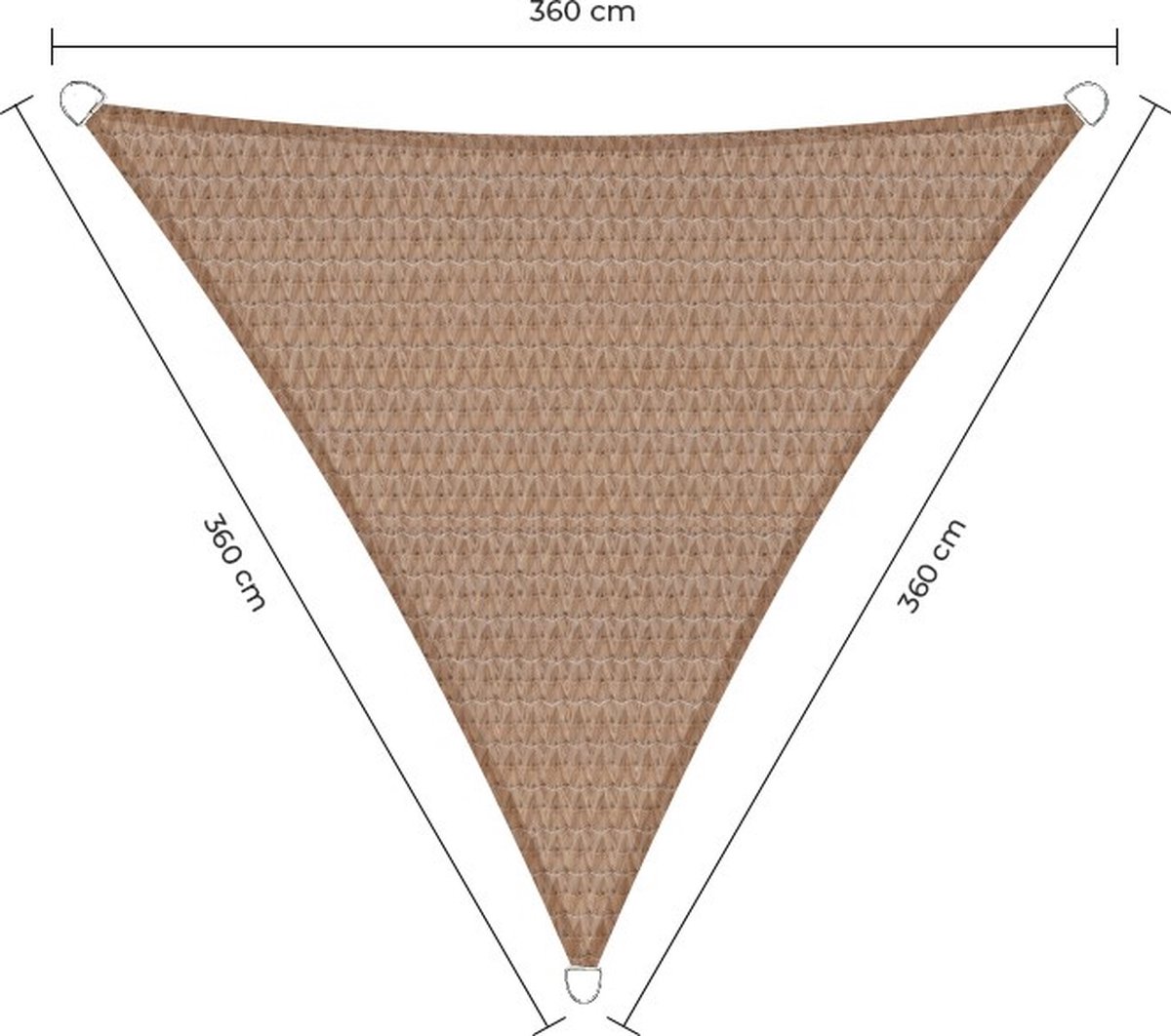 SMART driehoek 3.6x3.6x3.6 zand