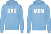 Hoodie met tekst-heren-dames-wit-set hoodies koppel-Maat Xxl