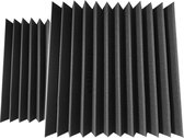 Set x2 tegels akoestische foam panels 30x30x5cm muur studio noppenschuim absorptieplaten / wand isolatie panelen zwart