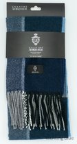 Sjaal - Heren sjaal - Georges Rech - sjaal blauw/grijs gestreept  - heren sjaal - warme sjaal - laatste stuks - kado heren - aktie prijs - kerst kado -
