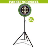 Mobiele Dartbaan VoordeelPakket + Mission Samurai 2 + Dartbordverlichting Basic XL (Lime)