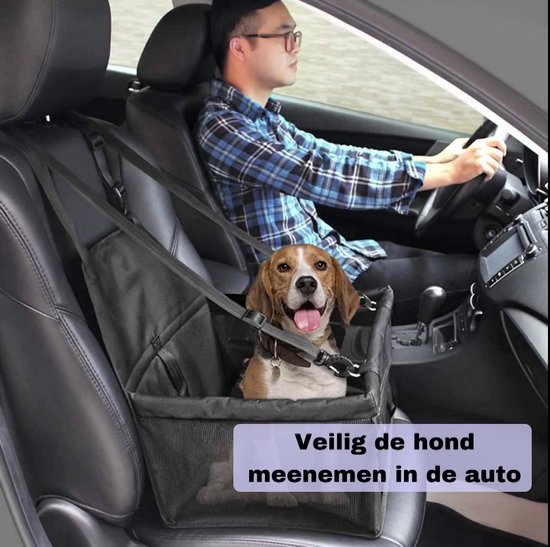 WOOAIDAGG Hondenautostoel voor middelgrote hond, reisbed voor