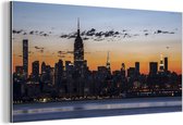 Wanddecoratie Metaal - Aluminium Schilderij Industrieel - New York - Skyline - Amerika - 80x40 cm - Dibond - Foto op aluminium - Industriële muurdecoratie - Voor de woonkamer/slaapkamer