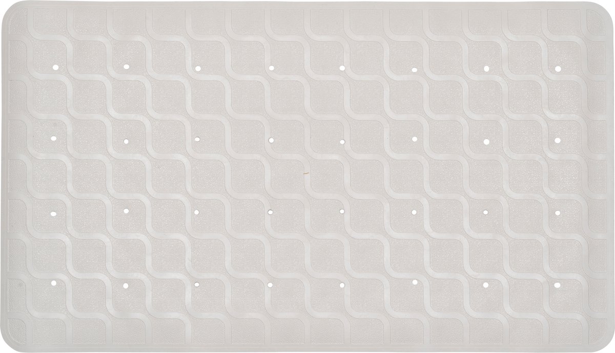 Antislip badmat beige 70 x 40 cm rubber - douchemat anti slip - antislipmat - badmat - Wasbaar en antibacterieel