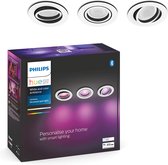 Philips Hue Centura inbouwspot - White and Color Ambiance - 3-pack - wit - rond - Bluetooth