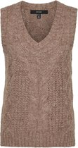 Vero Moda Trui Vmbriella Sl V-neck Vest Ga Bf 10254116 Fossil/w. Melange Dames Maat - L