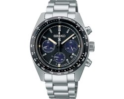 Seiko SSC819P1 Horloge Prospex Solar Chronograaf staal zilverkleurig-zwart 39 mm