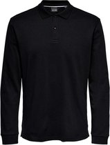 Only & Sons Poloshirt Onsdonald Life Reg Ls Jersey Polo T 22020696 Black Mannen Maat - XL