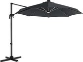 Parasol met LED verlichting grijs