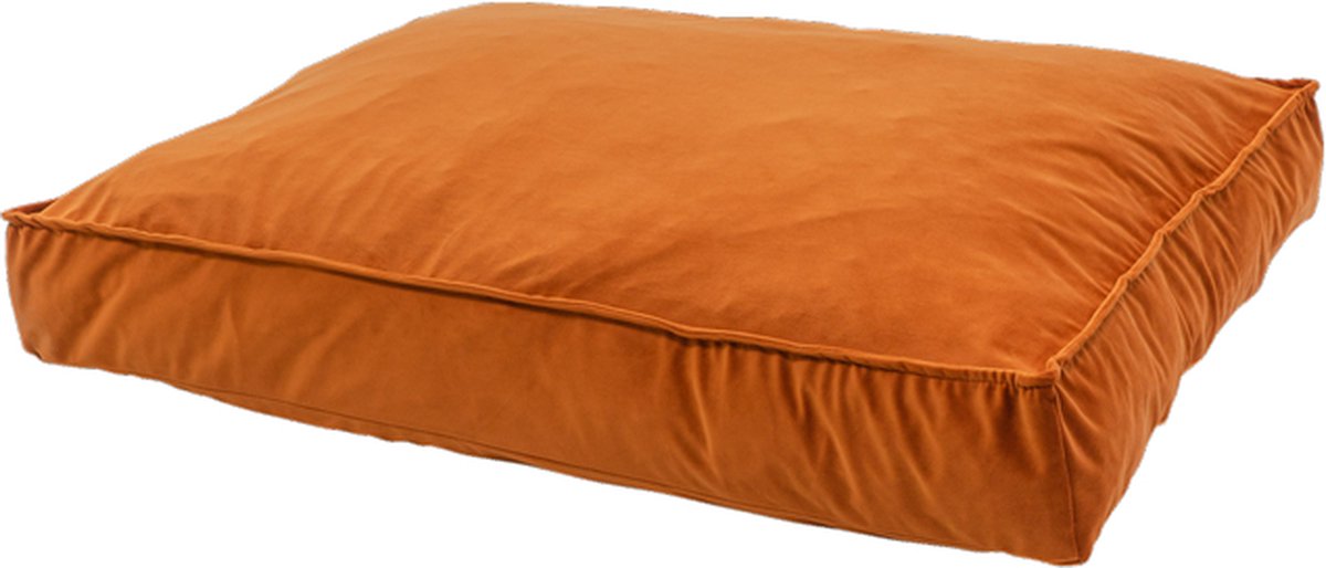 Woefwoef hondenkussen lounge velvet oranje 100 x 68 cm