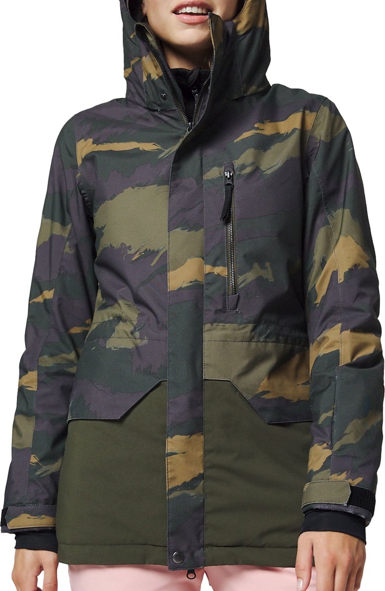 O'Neill Zeolite Jacket Dames Ski jas Green Aop Maat S
