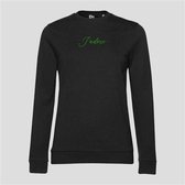 SWEATER GREEN VELVET JADORE BLACK (L)