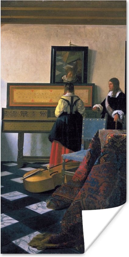 Poster The music lsesson - Johannes Vermeer - 60x120 cm