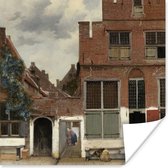 Poster Het straatje - Johannes Vermeer - 30x30 cm