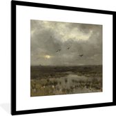 Fotolijst incl. Poster - Het moeras - Schilderij van Anton Mauve - 40x40 cm - Posterlijst