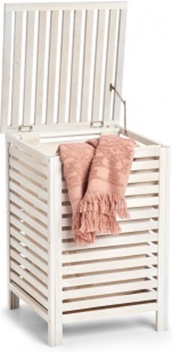 Goedkoopste Houten wasmand wit ZELLER 130L