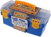 YS Goods Kinderspeelgoed gereedschapsset - Gereedschapskist 24-delig - Kindergereedschap - Gereedschapsbox Blauw
