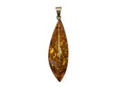 Zilveren hanger Amber / Barnsteen 925 zilver