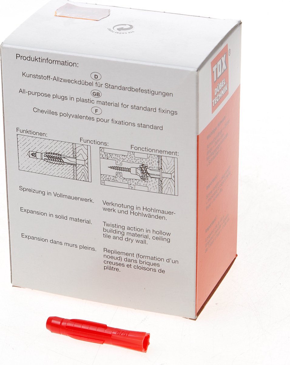 Fischer Tox hollewandplug TRI 8 x 51mm