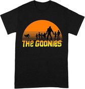 The Goonies Sunset Group Black Crew Neck T-Shirt-xxl