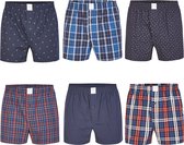 MG-1 Wijde Boxershorts Heren 6P D710 Multipack - Maat  L - Losse boxershort heren