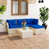 Decoways - 5-delige Loungeset met kussens pallet vurenhout