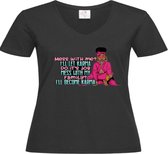 Stedman - Mess With Me? - Dames - T-shirt - Zwart - Small