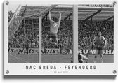 Walljar - NAC Breda - Feyenoord '74 II - Muurdecoratie - Plexiglas schilderij