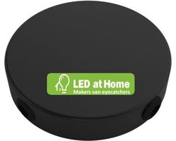LEDatHOME - Mini cilindrische metalen 4-zijdige gat plafondkap - aansluitdoos
