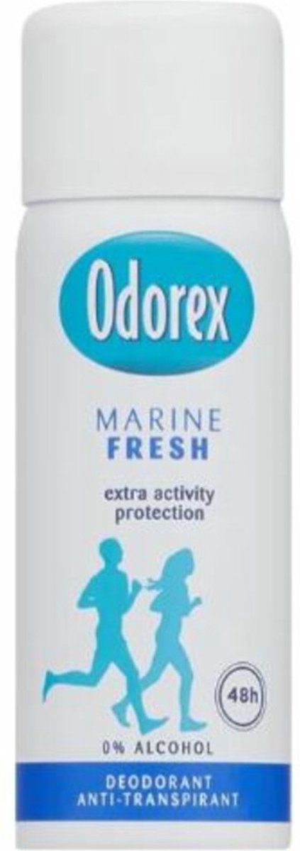 Goedkoopste Odorex Marine Fresh Reisverpakking Anti-Transpirant Deodorant spray - 12x 50ml - Voordeelverpakking