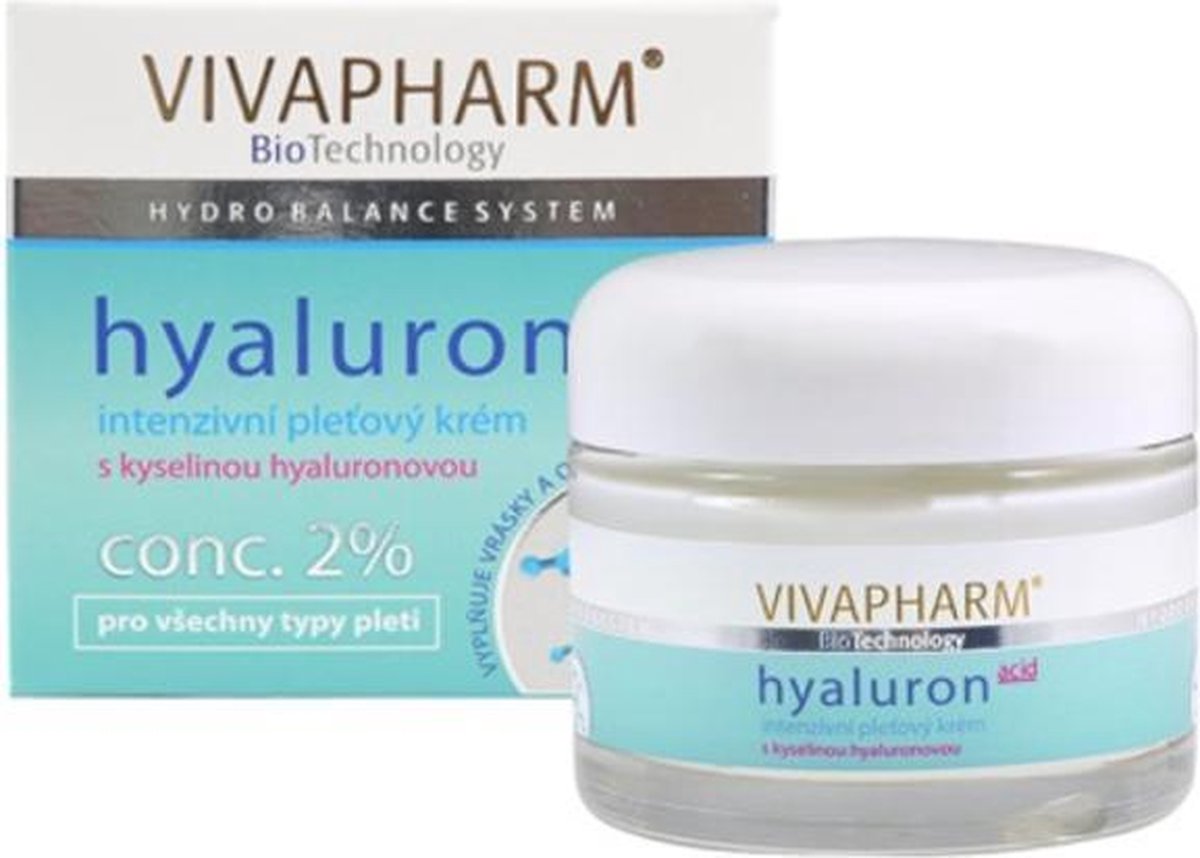 VIVAPHARM® ACTIE! - Intensieve Gezichtscrème met Hyaluronzuur - 50ml
