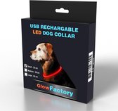 Rode LED Halsband voor honden Small/ Rood verlichte halsband / Lichtgevende Halsband Hond / Diverse formaten beschikbaar! Oplaadbaar via USB / USB Halsband LED