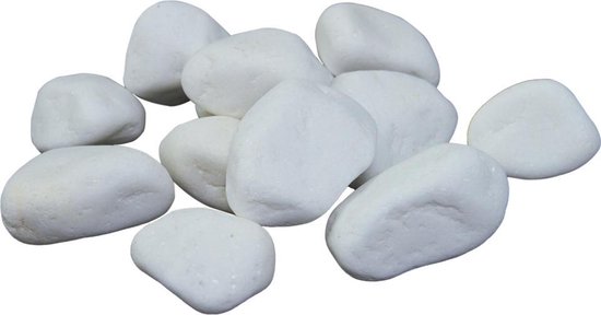 Xabian 5kg decoratieve stenen wit 25-40mm selecteerbaar ook 1kg - 10kg