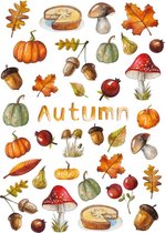 Herfst raamsticker M herbruikbaar - Decoratie herfst - Raamsticker - Herfst - Herbruikbaar - Diverse kleuren